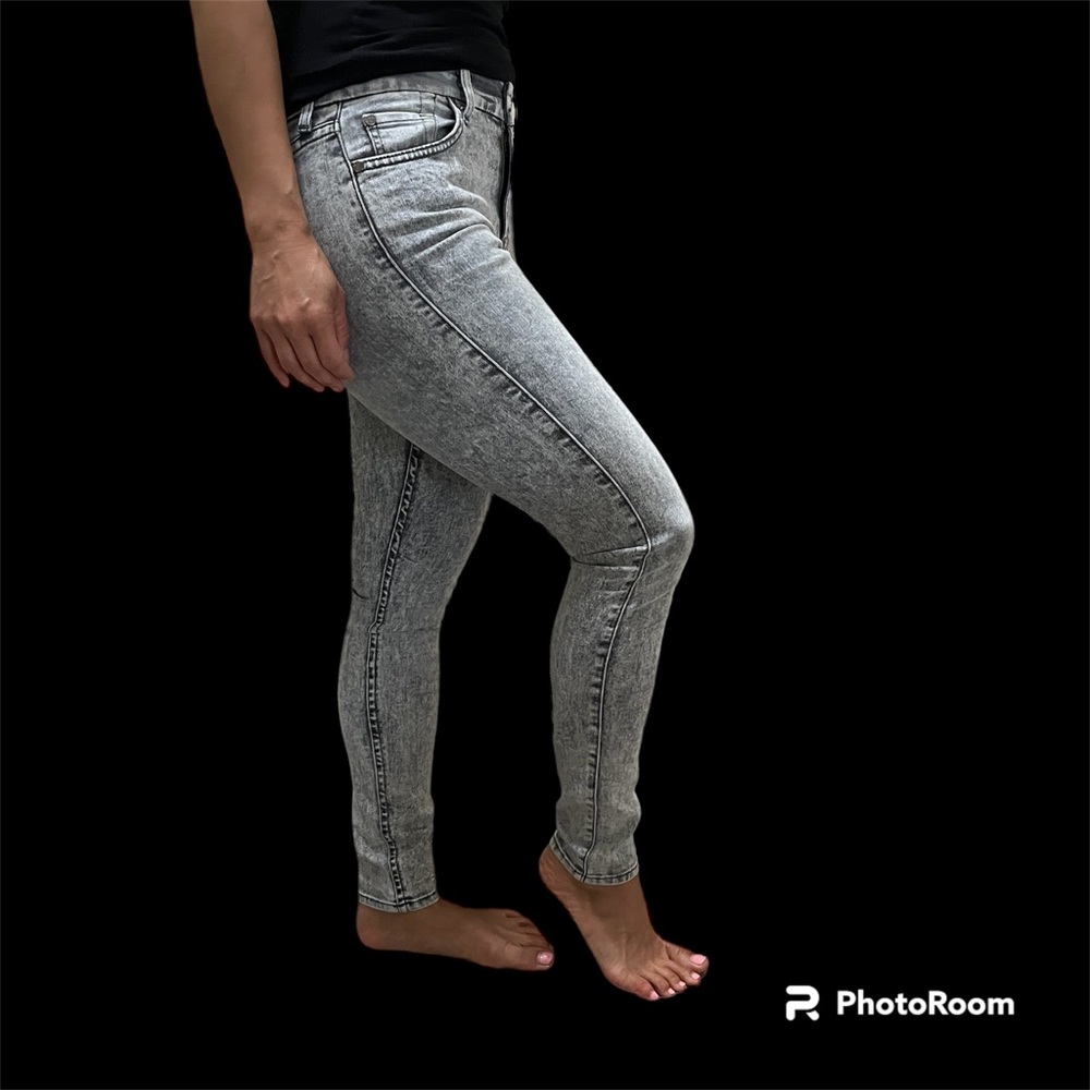 Women’s 7 for all Mankind Jeans, Midrise Ankle Skinny, Gray - Picture 10 of 11